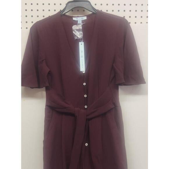 Women's She + Sky Maroon Romper Size S - Picture 1 of 6
